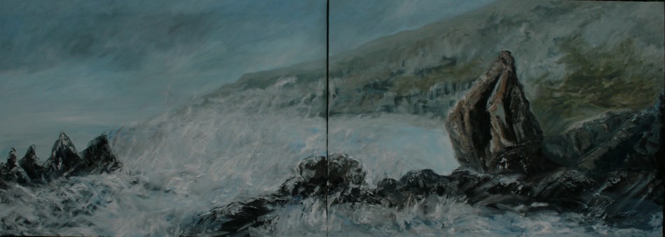 Kinnegoe Wave diptych2500x900